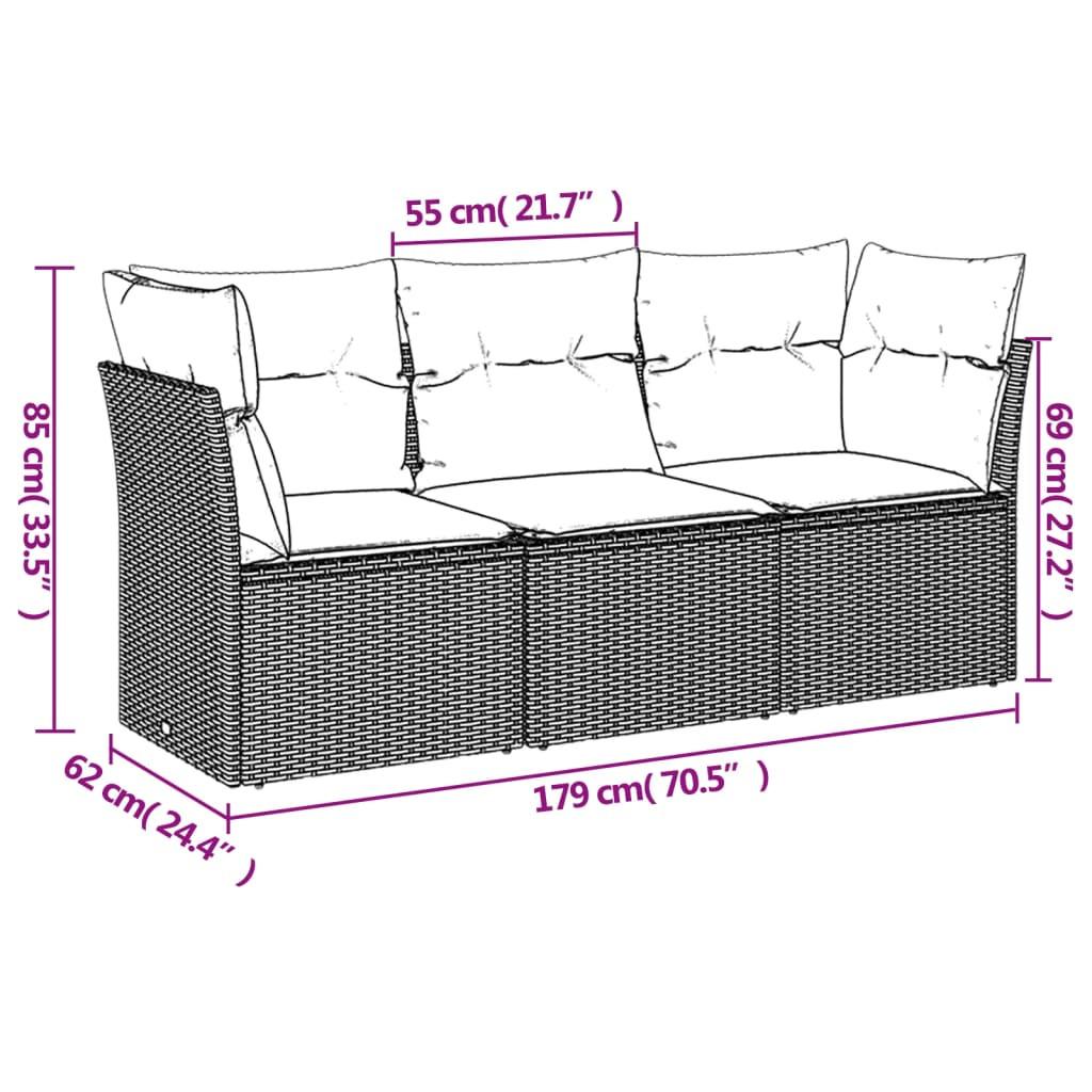 VidaXL Garten sofagarnitur poly-rattan