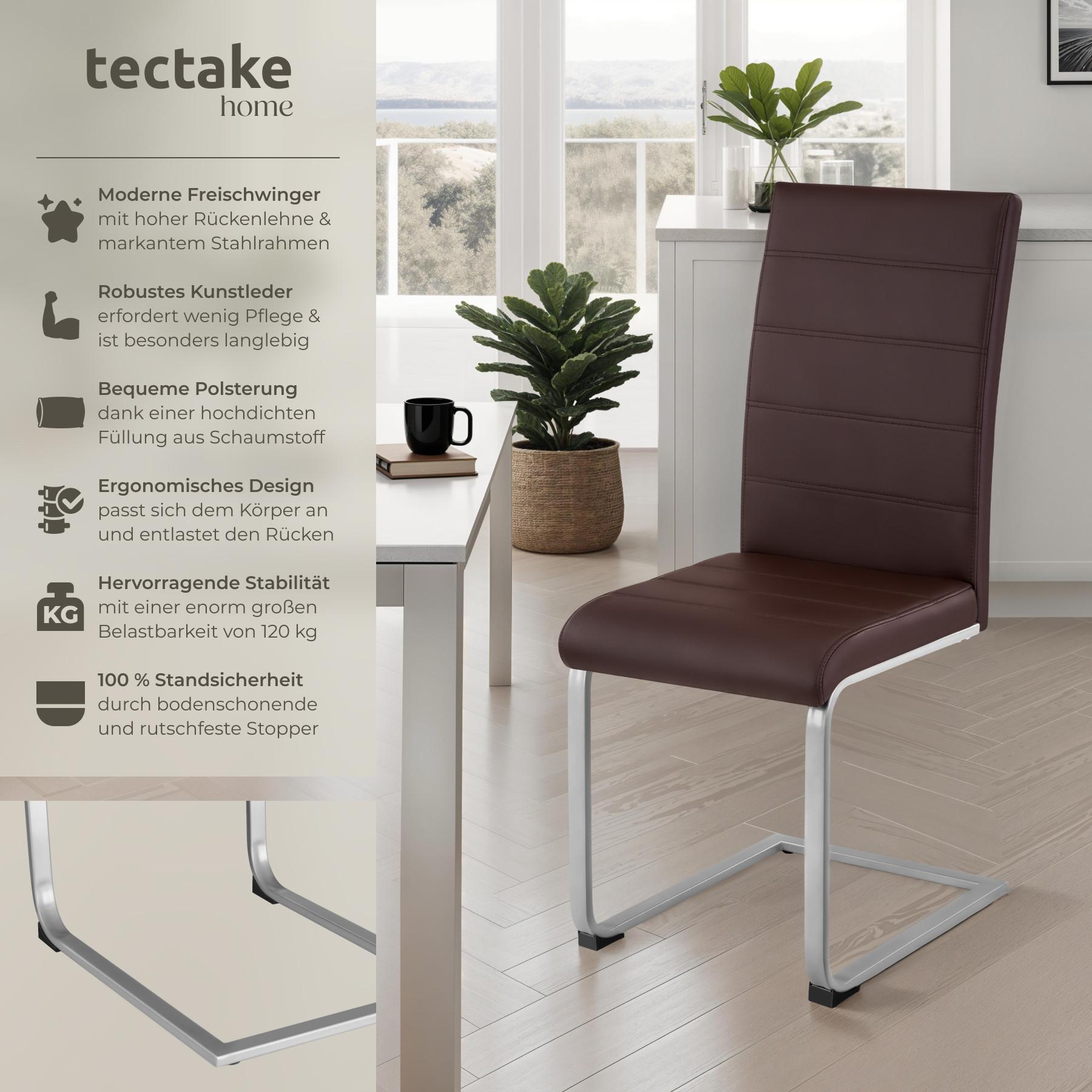 Tectake Esszimmerstühle Schwingstühle