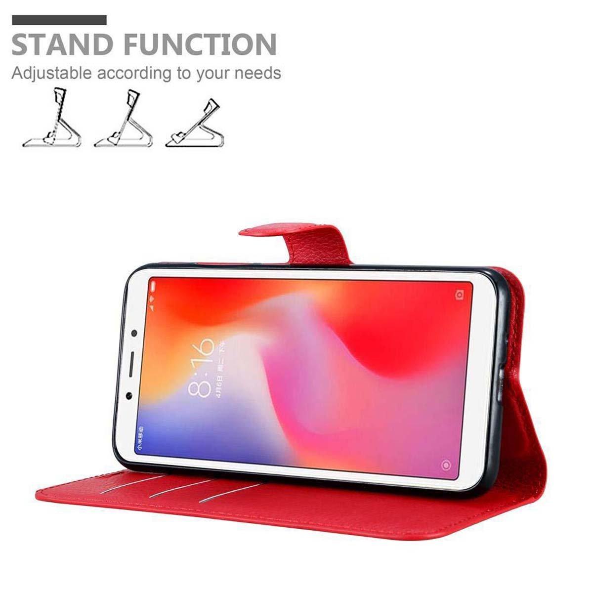 Cadorabo Hülle für Xiaomi RedMi 6 Standfunktion, Kartenfach