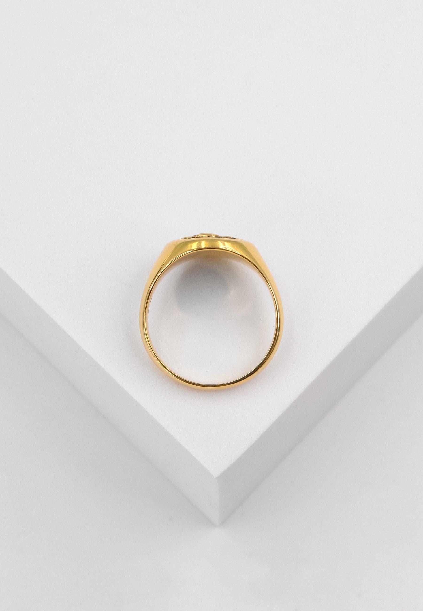 MUAU Schmuck Wappenring Gelbgold 750