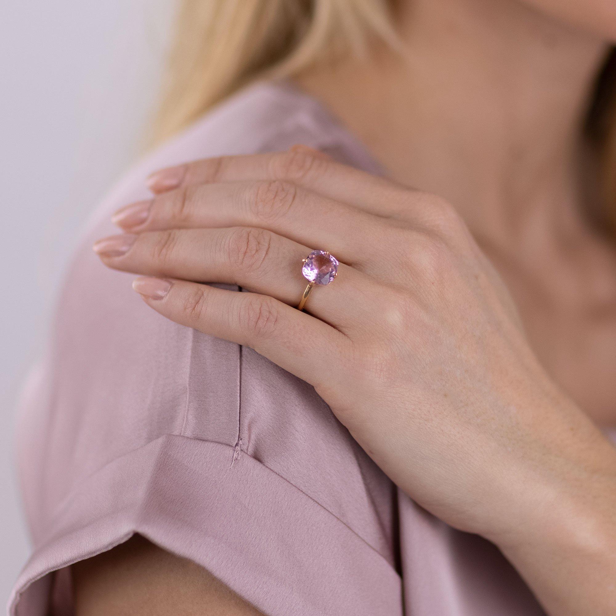 AILORIA ÉGLANTINE Ring Rosa Quarz