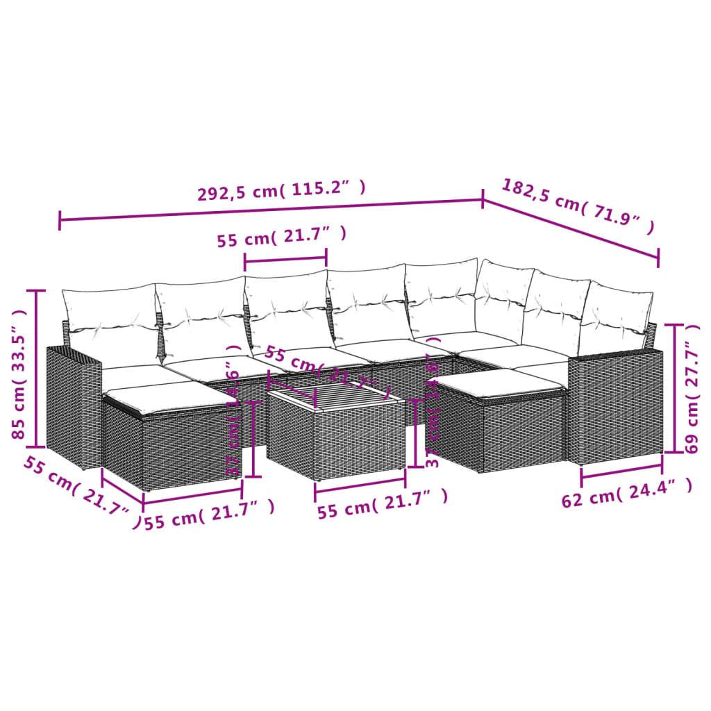 VidaXL Garten sofagarnitur poly-rattan