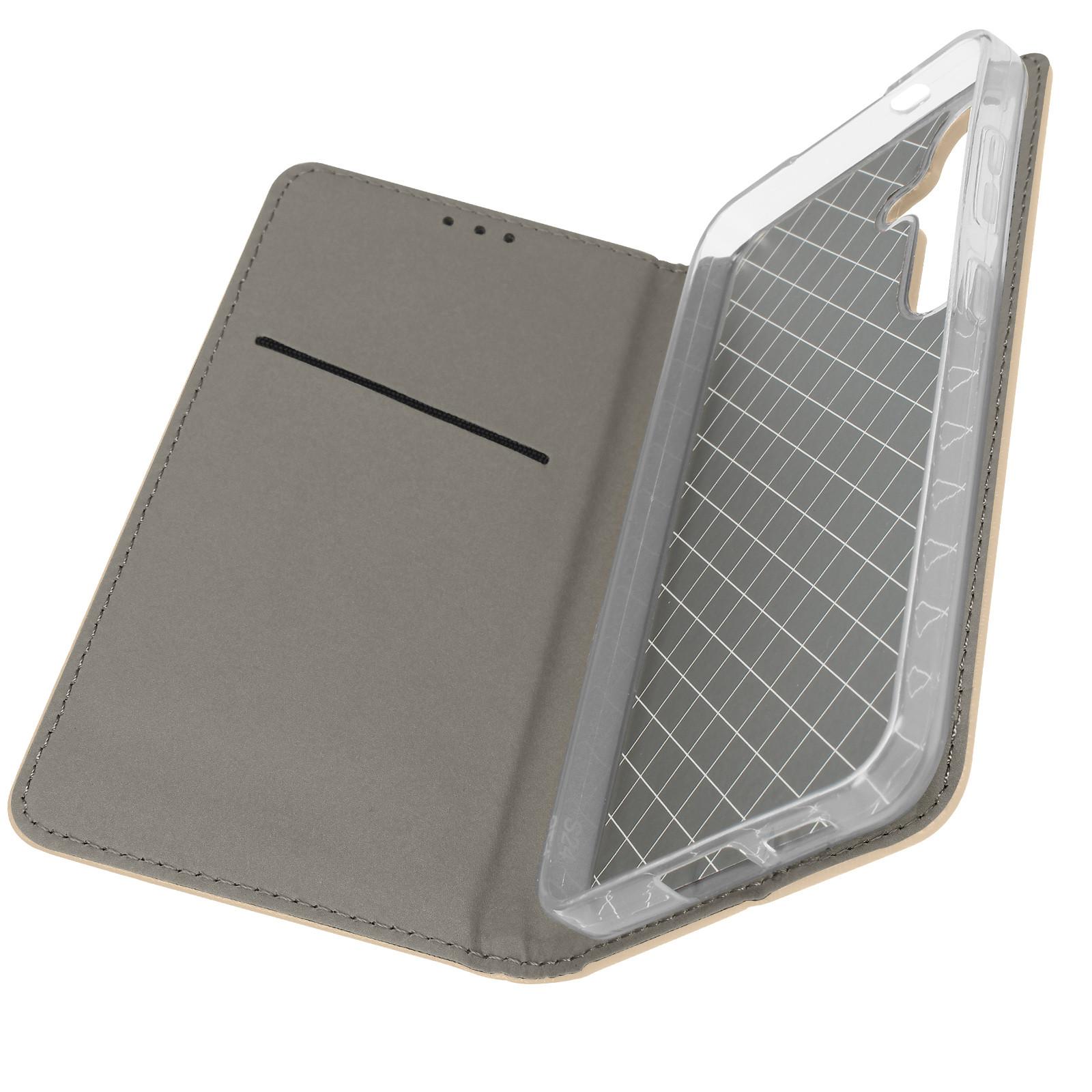 Avizar Samsung Galaxy S24 Plus Book Cover Gold