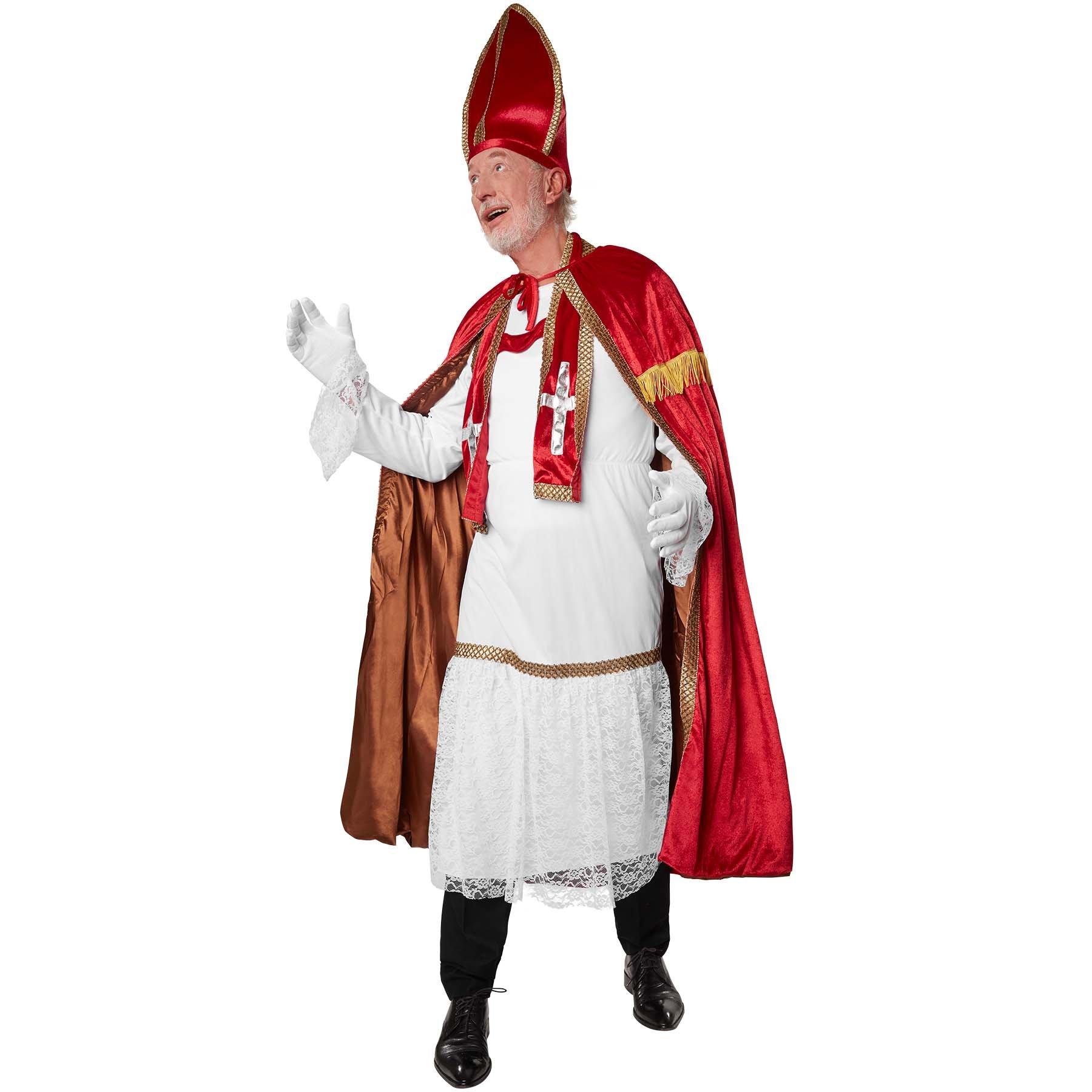 Tectake Herrenkostüm St. Nikolaus-Set dunkelrot