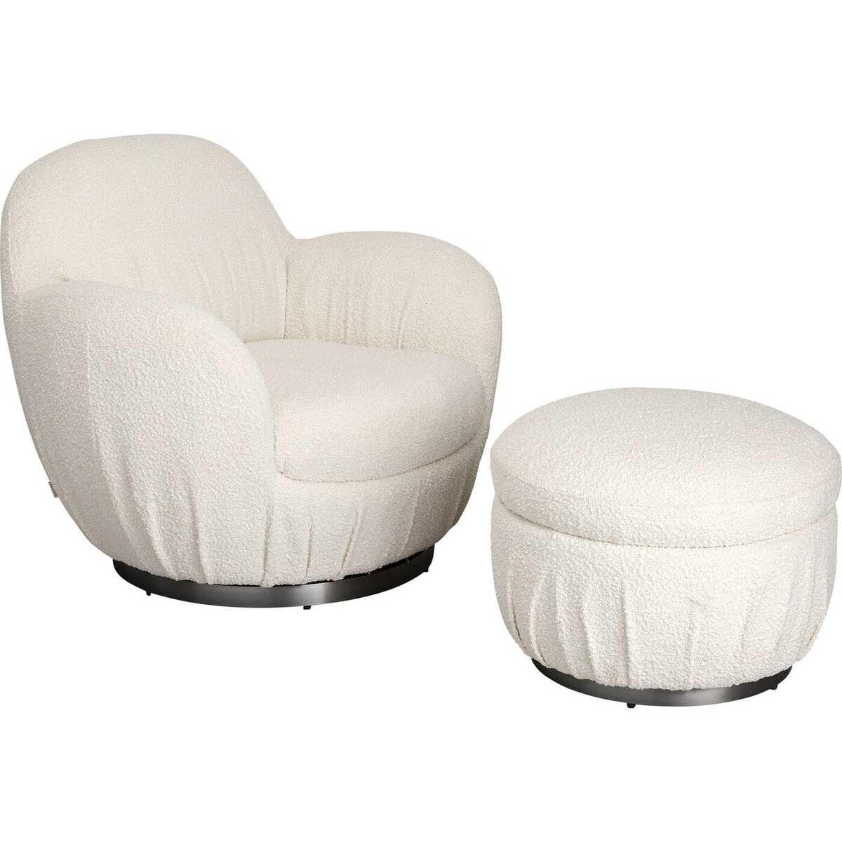 KARE Design Drehsessel Nube boucle