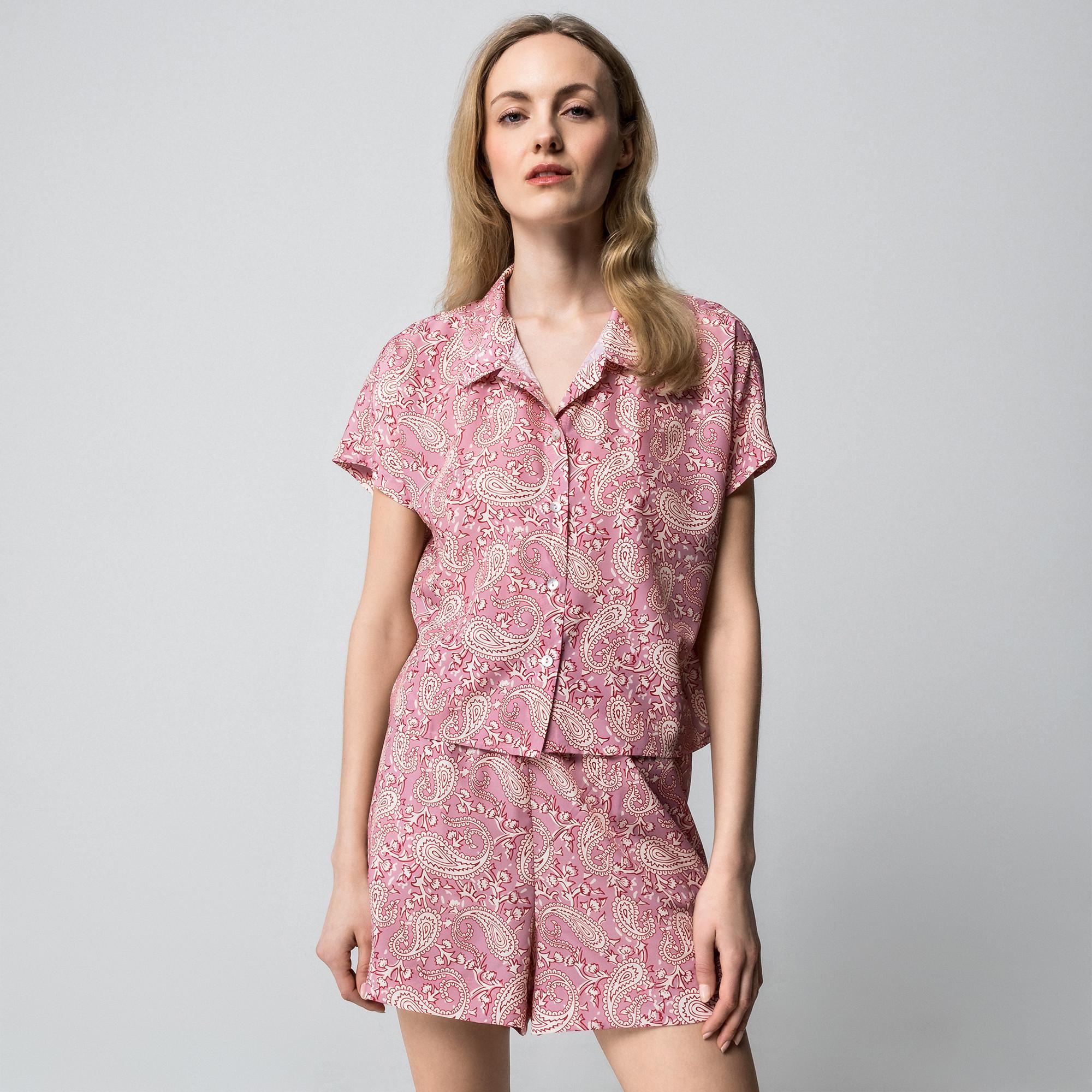 Manor Woman Gemusterte Relaxed Fit Kurzarmbluse
