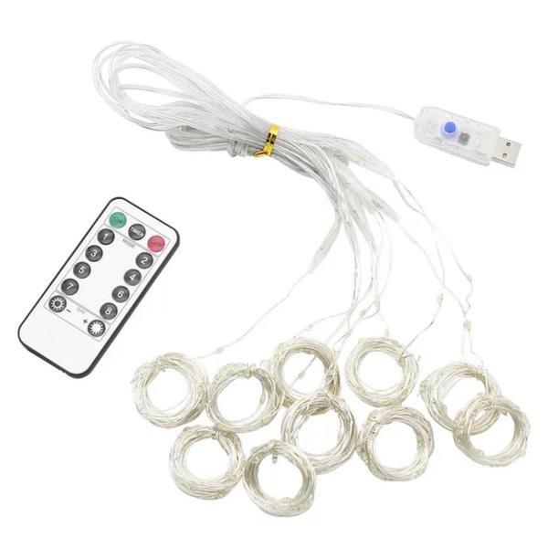 eStore USB-betriebener LED-Vorhang - Warmes Licht