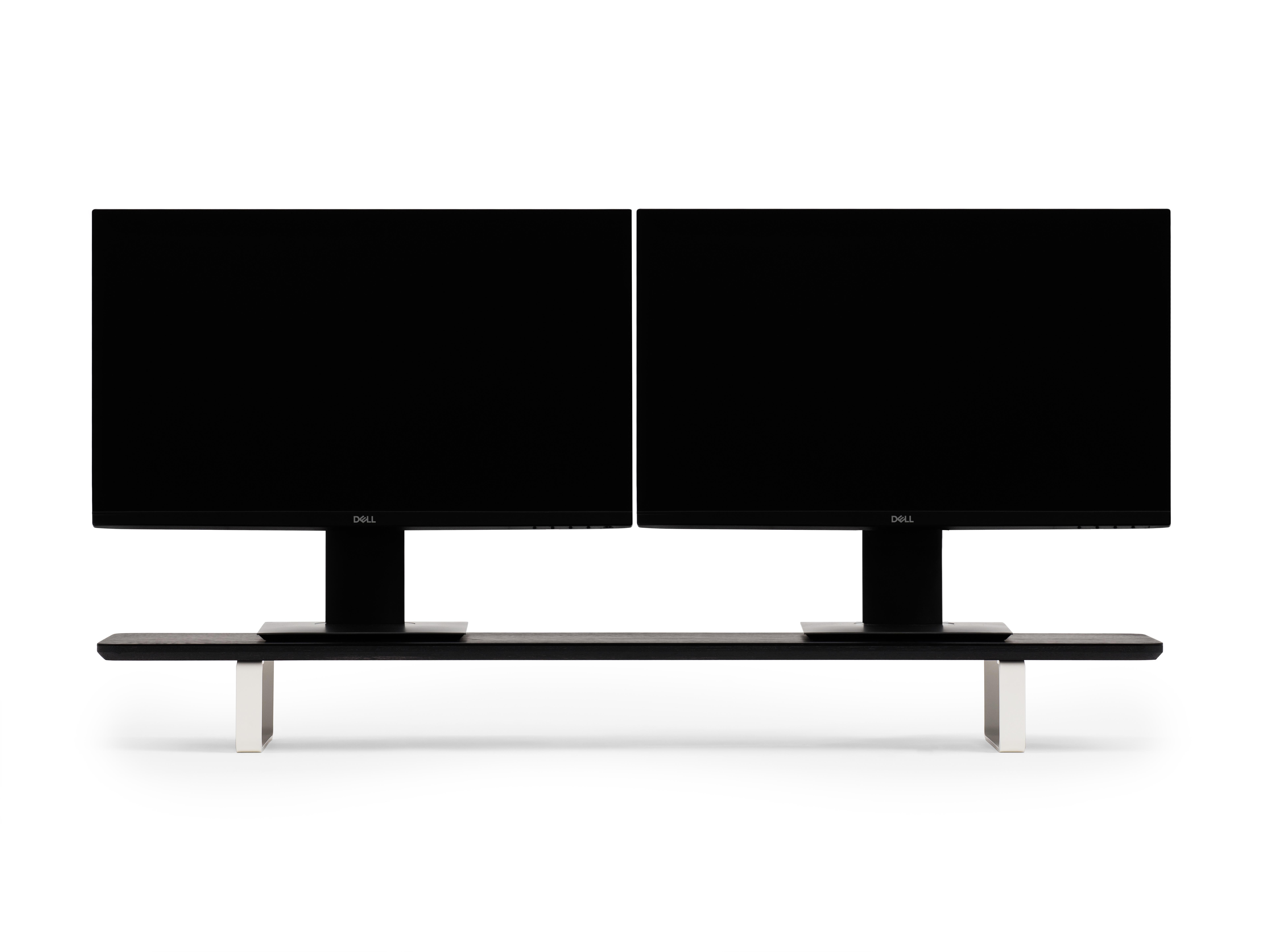 Oakywood Desk Shelf - Holzschreibtischaufsatz- aus Massivholz - Schwarz / Weiß