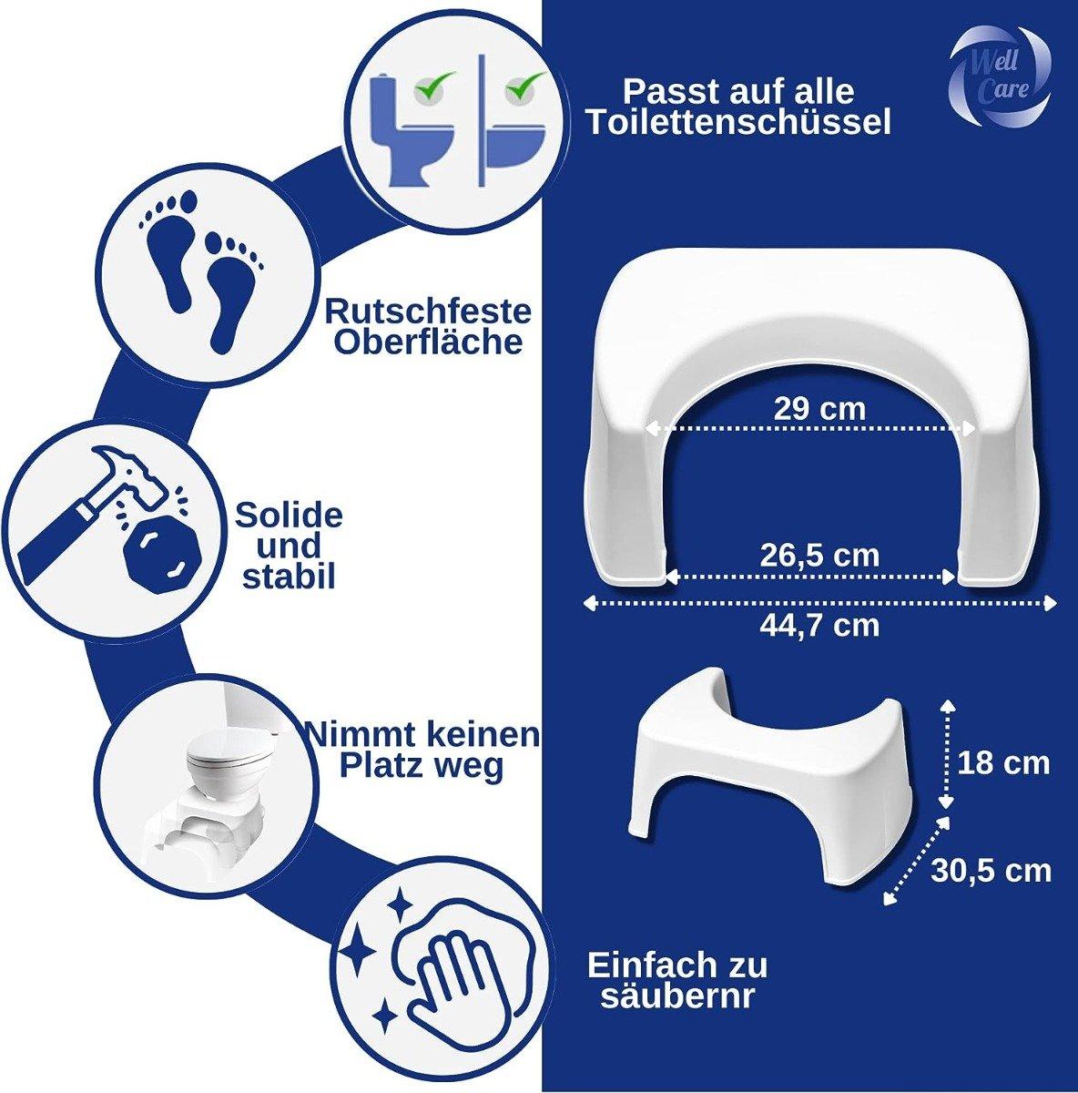 Well Care Toilettenhocker Weiss