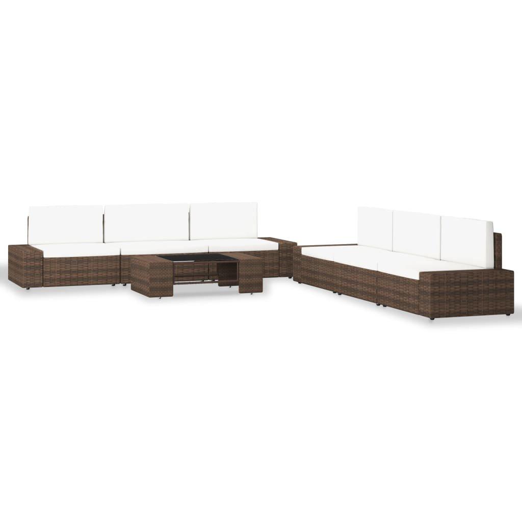 VidaXL Garten-lounge-set poly-rattan