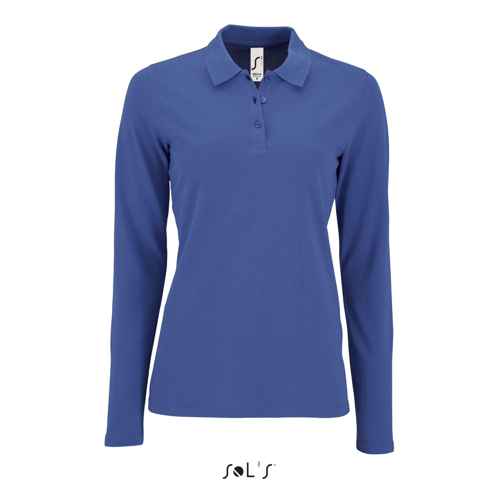 SOLS Perfect Langarm Poloshirt