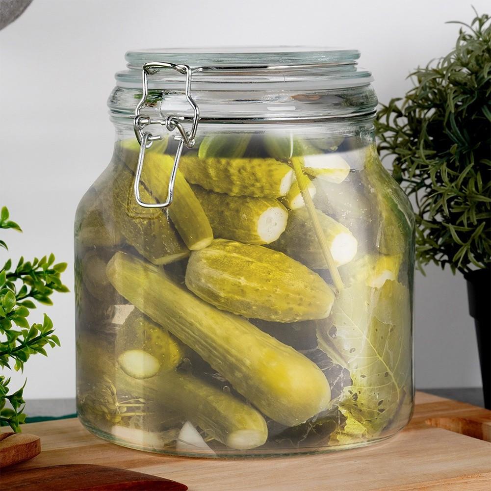 Orion Glasgefäß mit Herzmuster und luftdichtem Patentverschluss