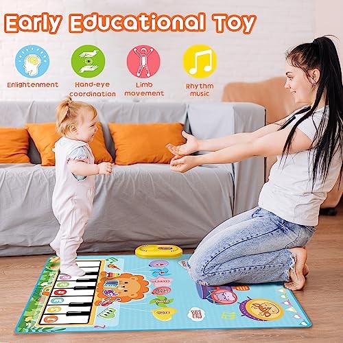 Activity-board Babyspielzeug, 2-in-1-Musikmatte, Klaviermatte für Kleinkinder, Trommelspielzeug