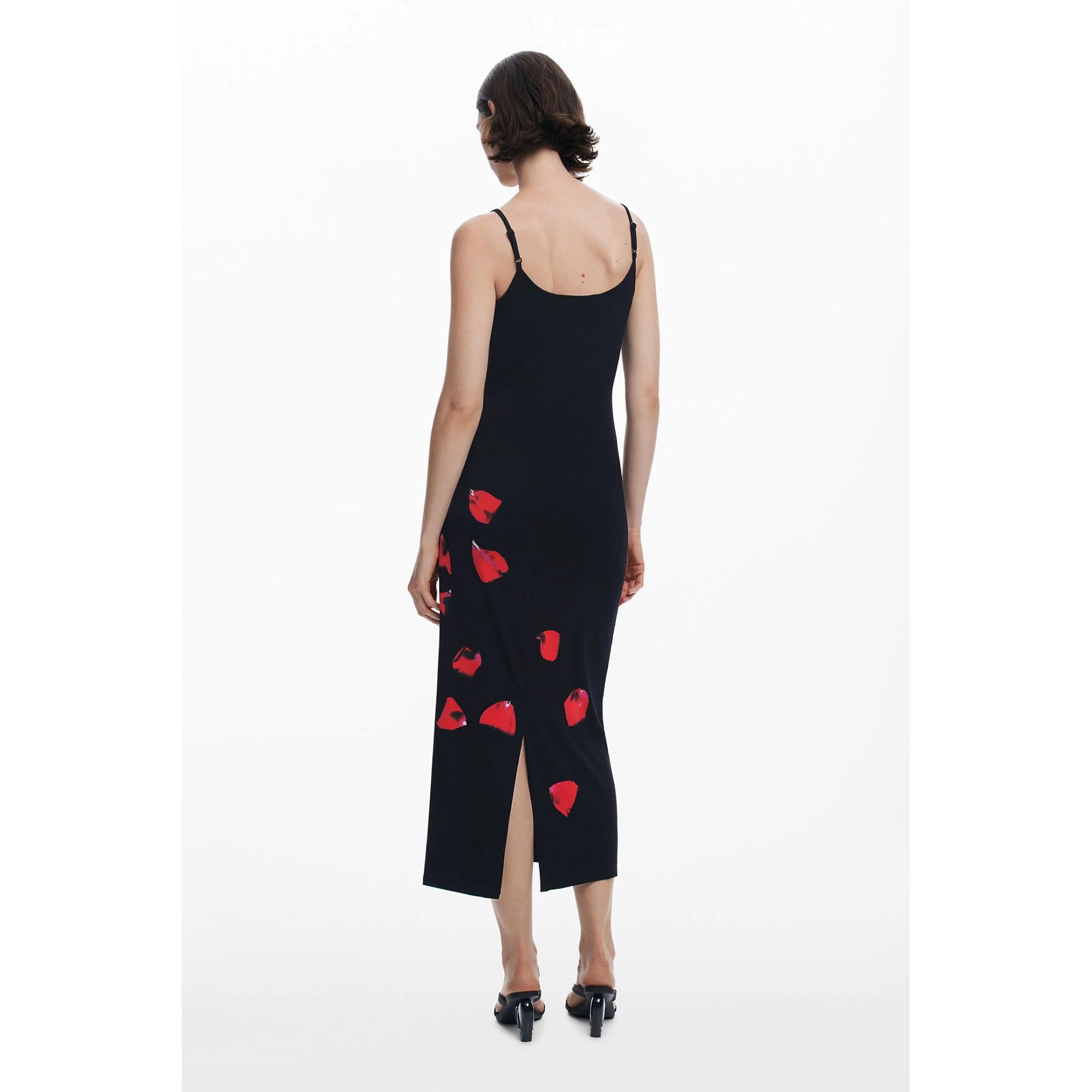Desigual Ärmelloses Midikleid mit Rosendruck