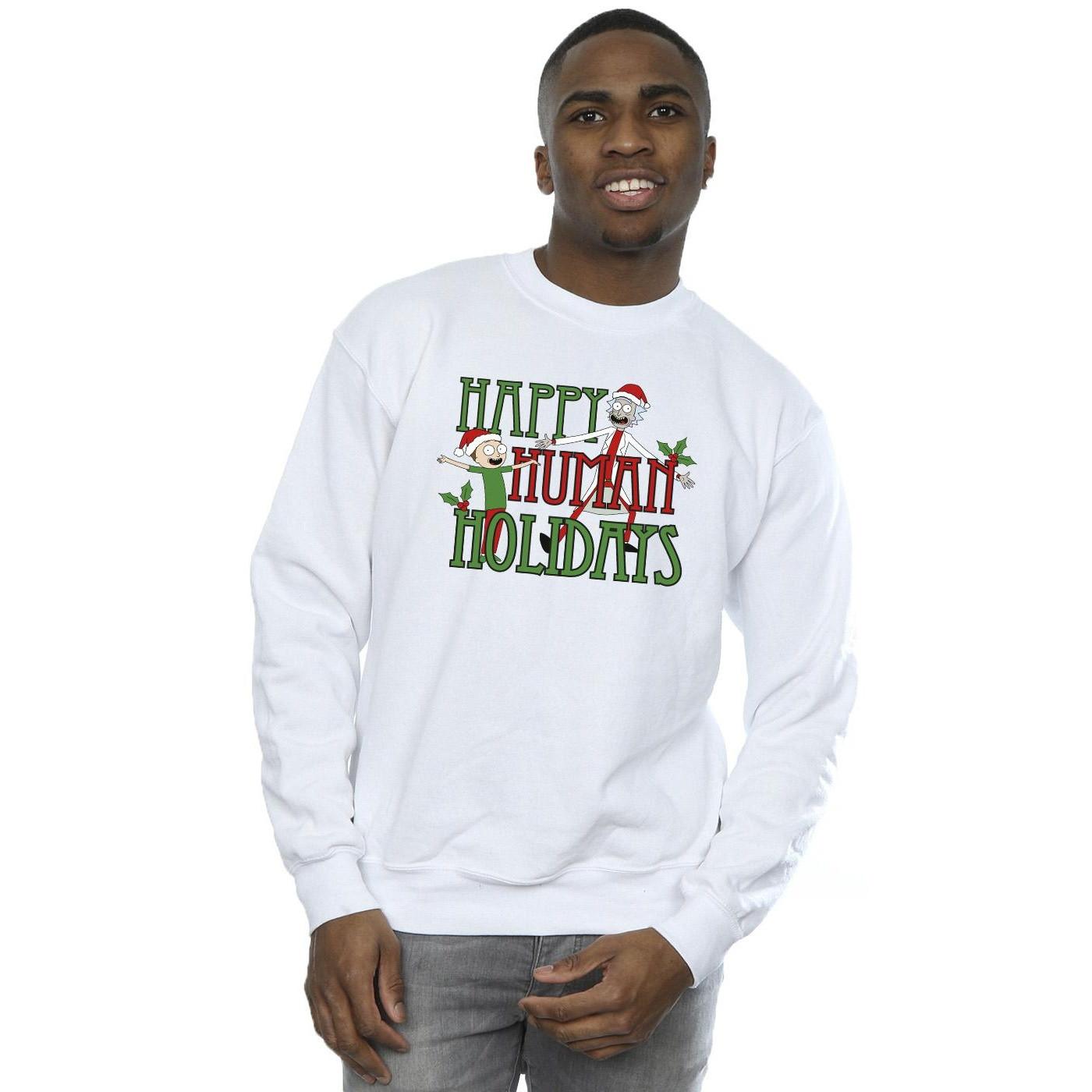 Rick And Morty Happy Human Holidays Sweatshirt
