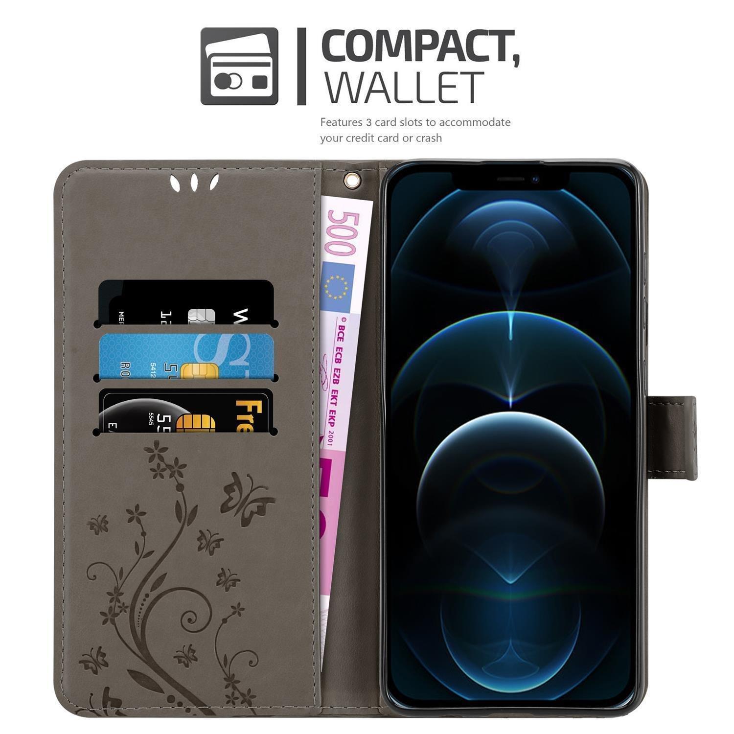 Cadorabo Hülle für Apple iPhone 13 Blumen Design Magnetverschluss