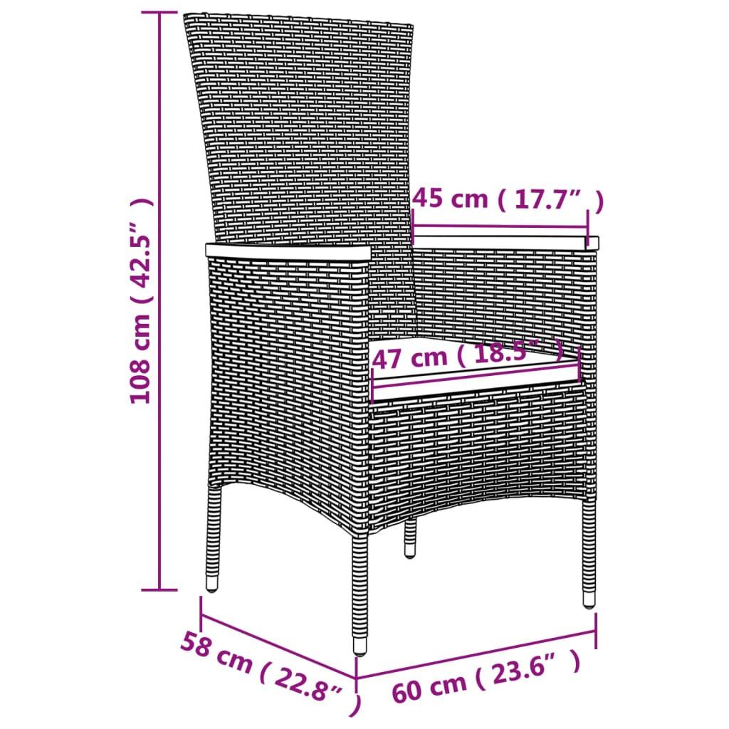 VidaXL Garten essgruppe poly-rattan