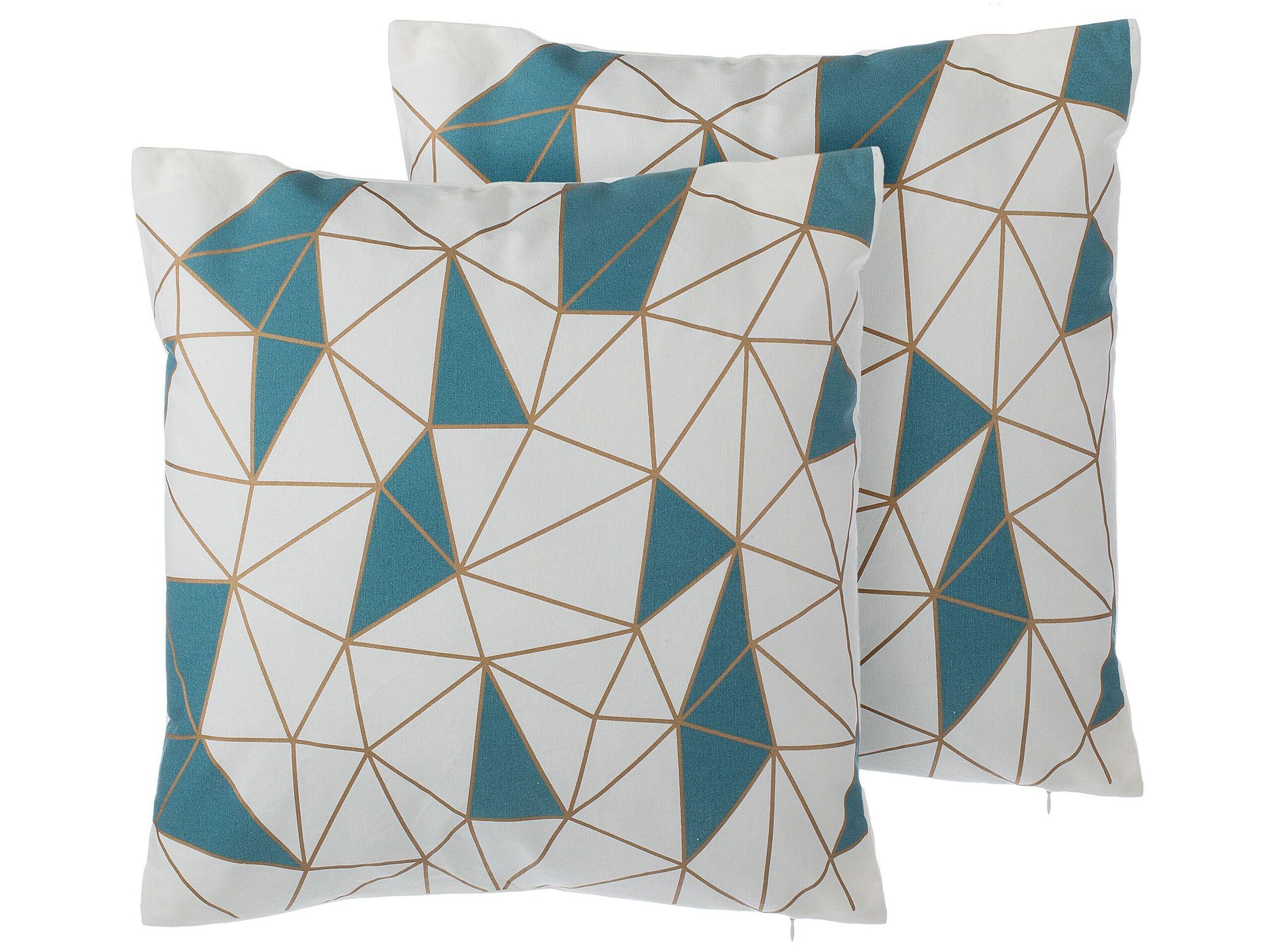 Beliani Dekokissen 2er Set aus Baumwolle Modern CLARKIA