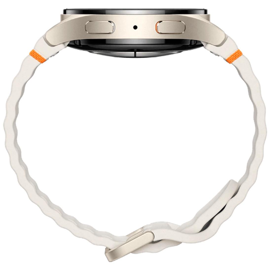 SAMSUNG Samsung Galaxy Watch 7 40mm Beige (Weißes Gummi Armband)