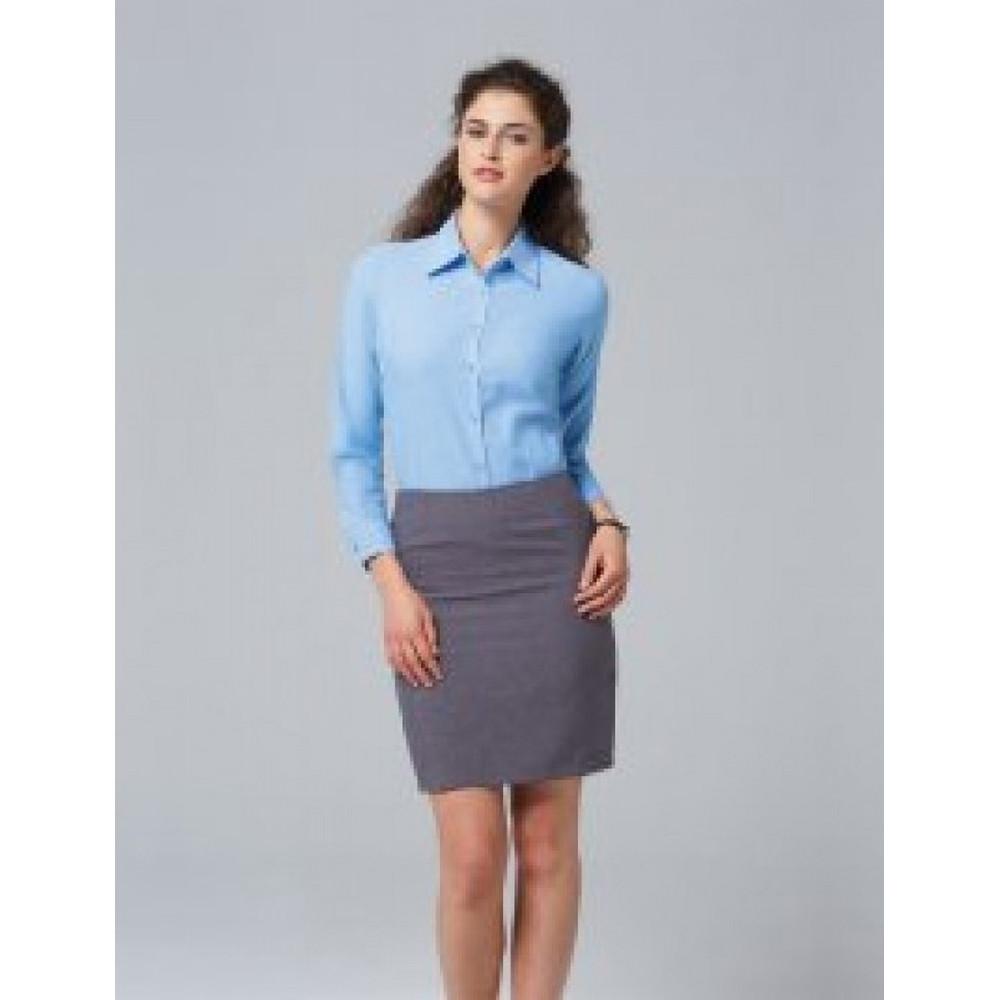 Russell Easy Care Oxford Langarmbluse