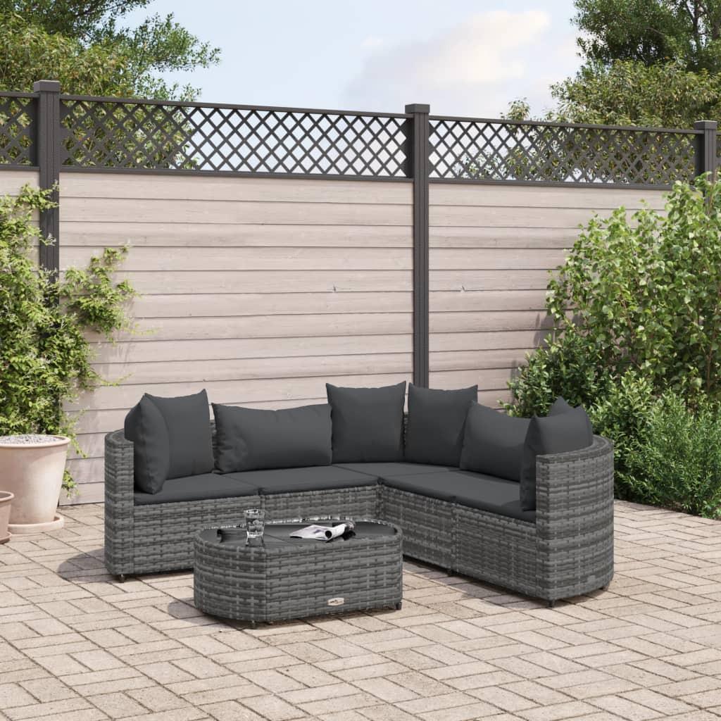 VidaXL Gartensofagarnitur poly-rattan