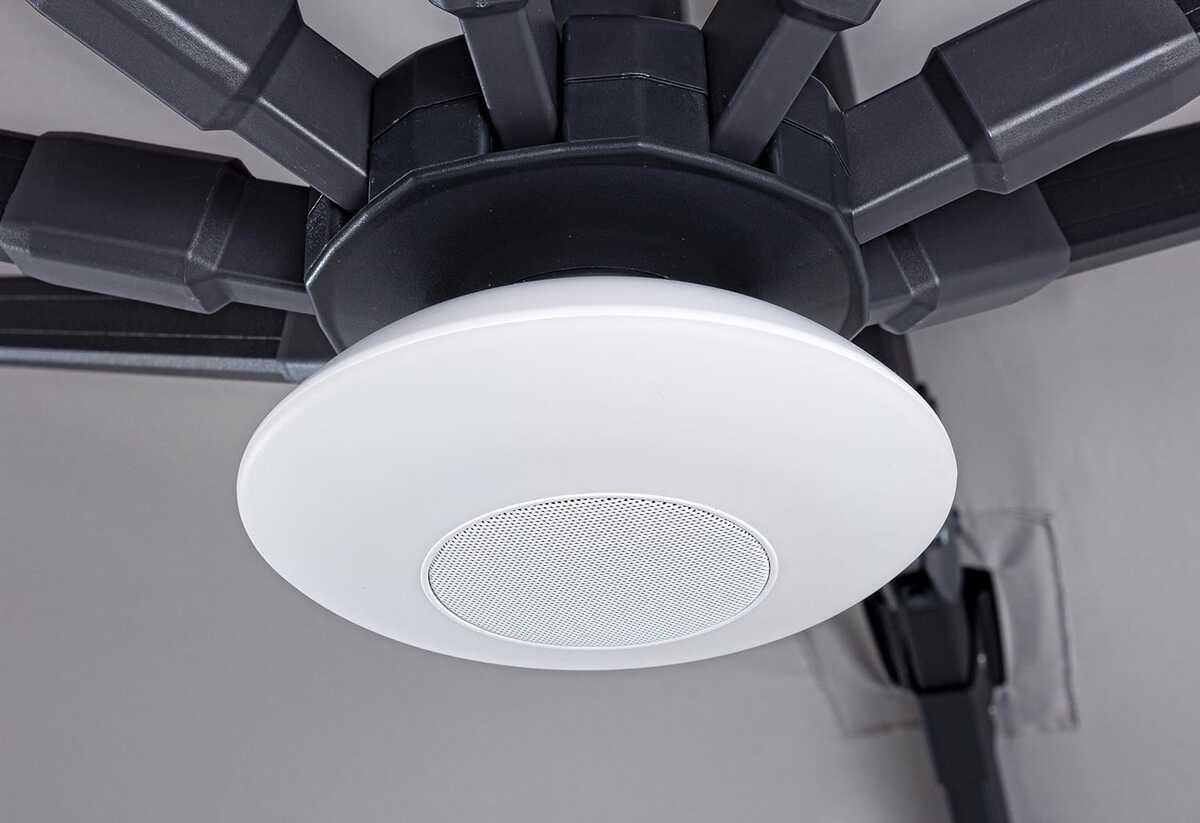 mutoni Lautsprecher mit Led-Leuchte für Sonnenschirm