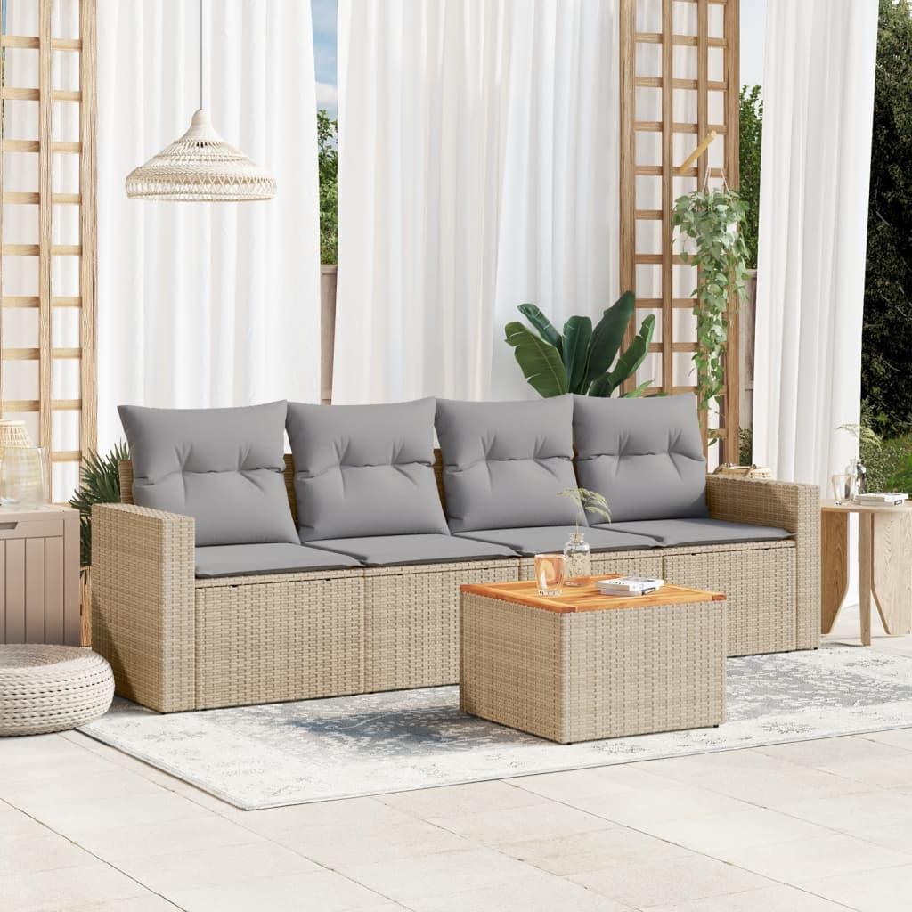 VidaXL Garten sofagarnitur poly-rattan