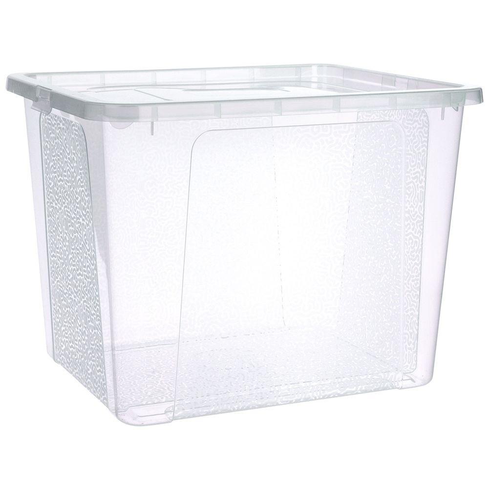 B2X Aufbewahrungsbox mit Deckel - robuster und transparenter Kunststoff
