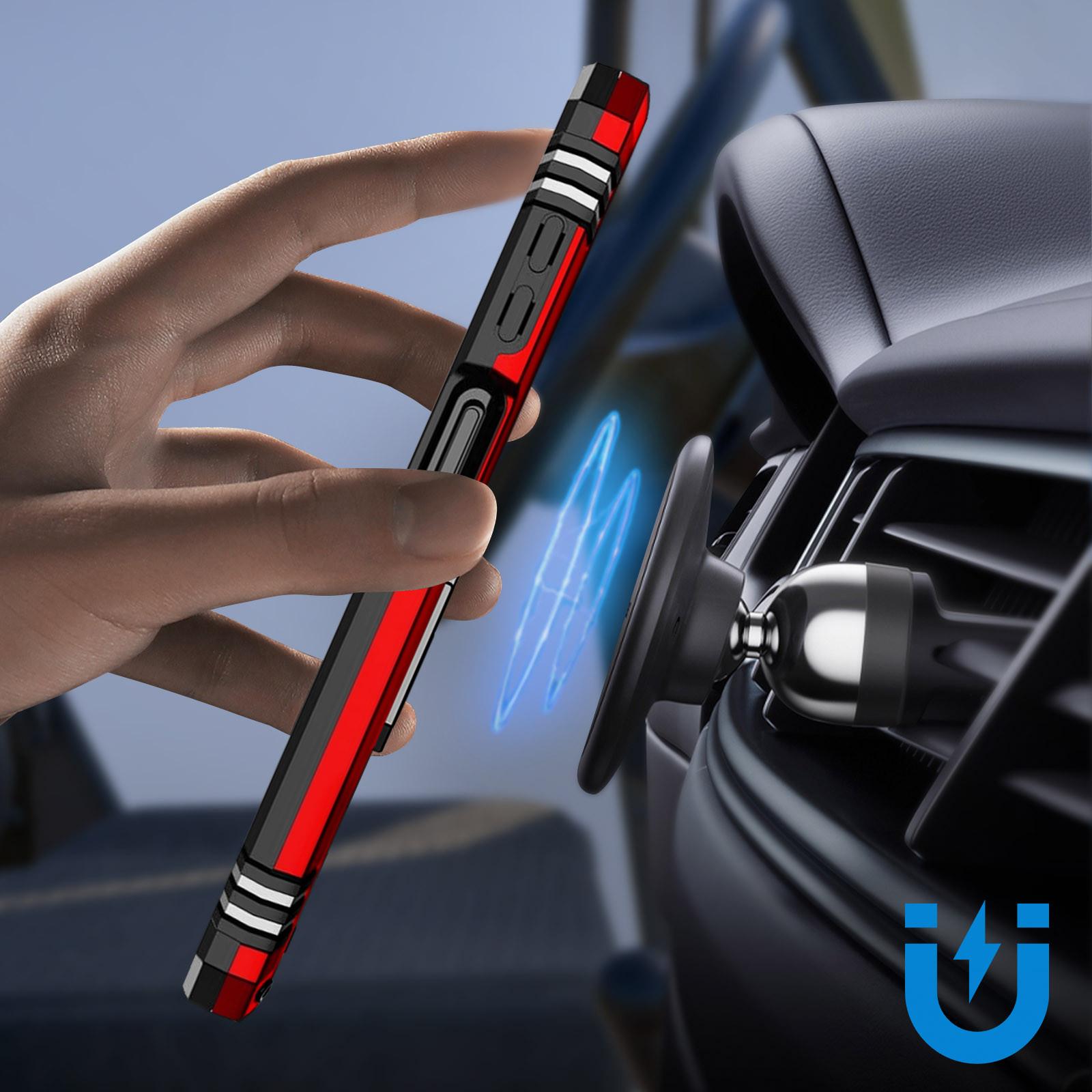 Avizar Ring-Hülle Samsung A25 5G Rot