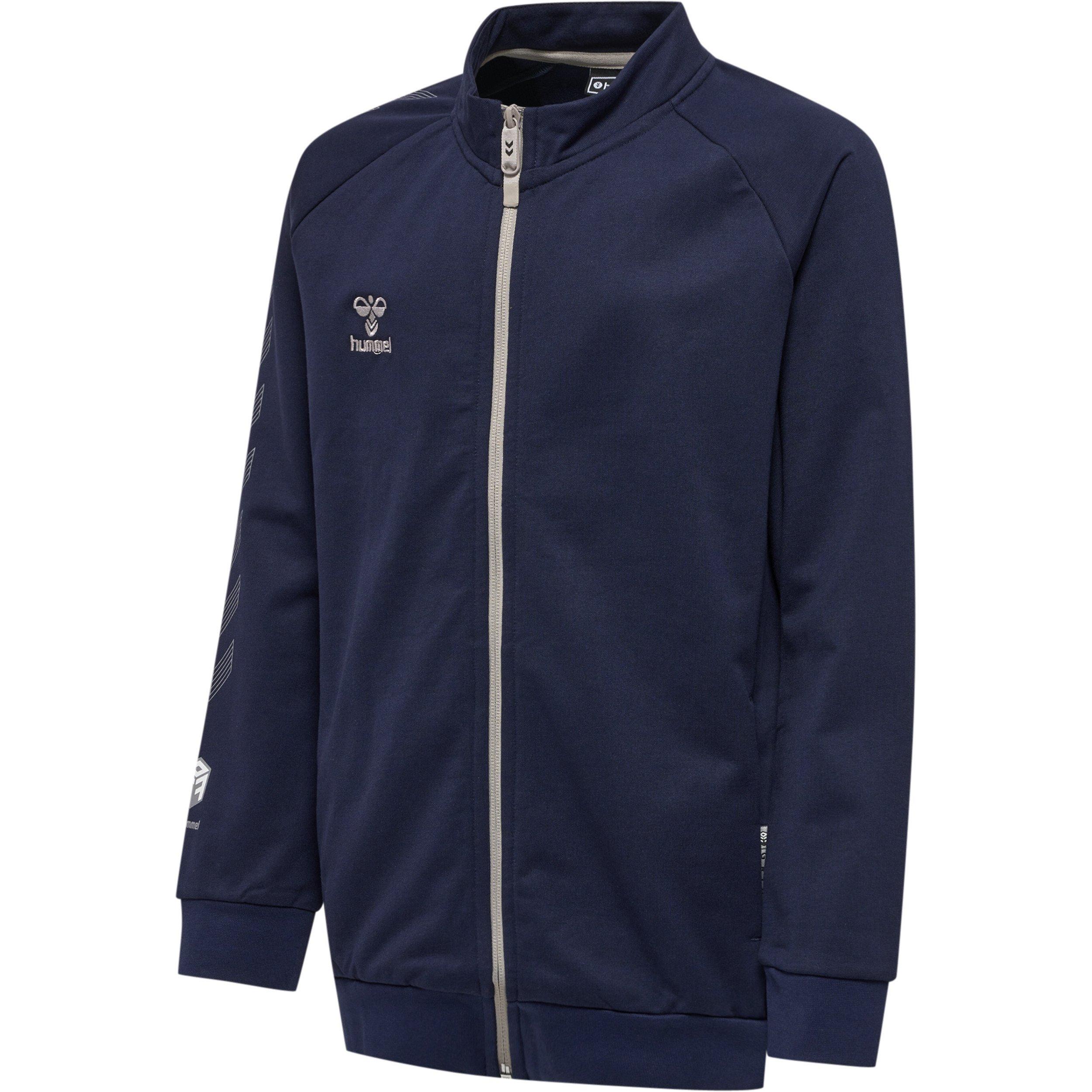 Hummel kinder baumwoll-trainingsjacke mit reißverschluss move grid