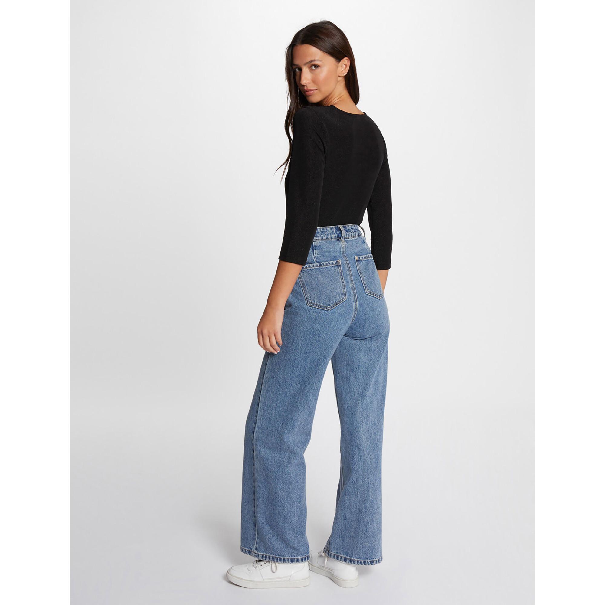 MORGAN V-Ausschnitt 3/4 Arm Tailliertes T-Shirt