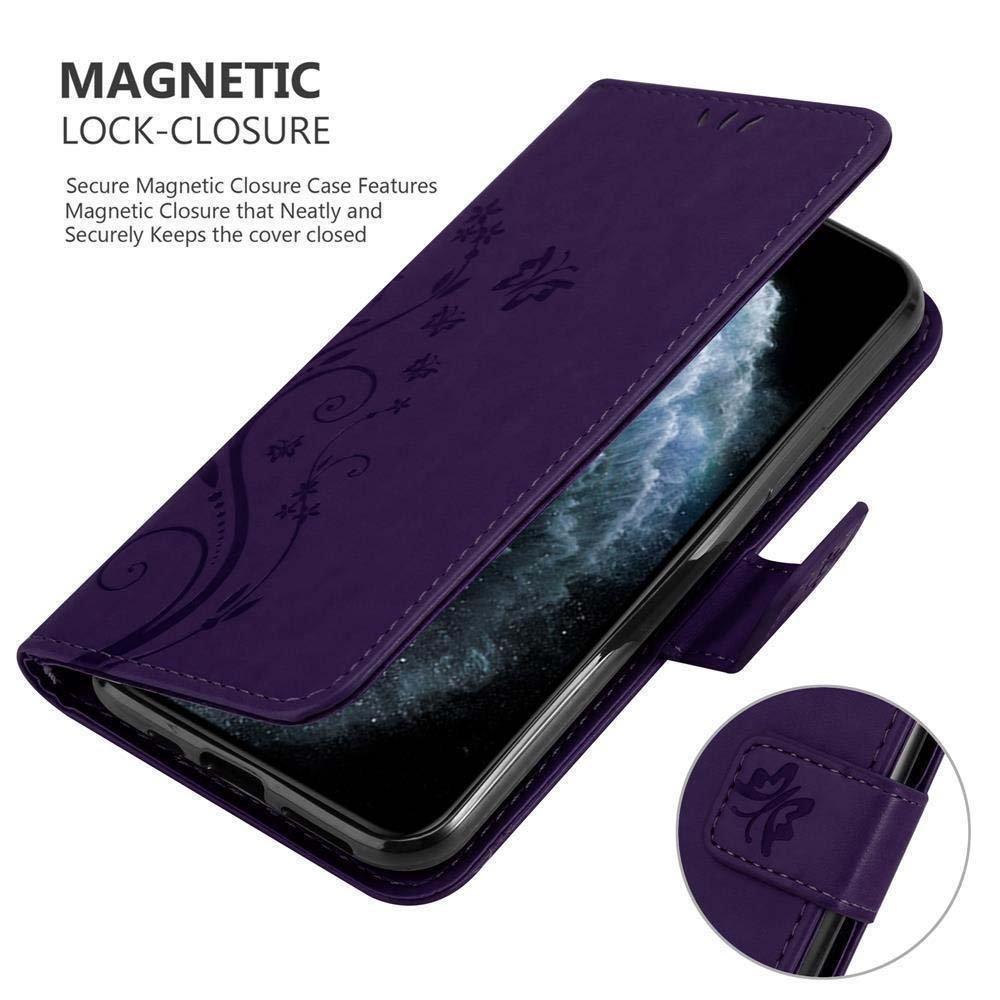 Cadorabo Hülle für Apple iPhone 11 PRO Blumen Design Magnetverschluss
