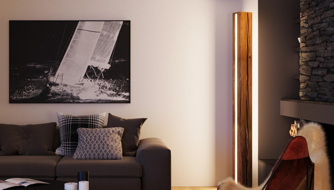 Stehlampe Infigo - Fichten Altholz