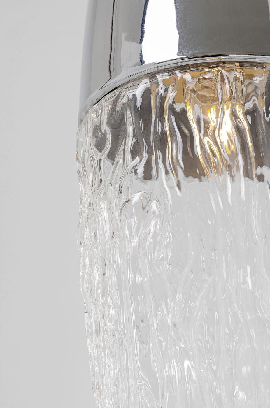 KARE Design Hängeleuchte Frozen Chrome rund 17