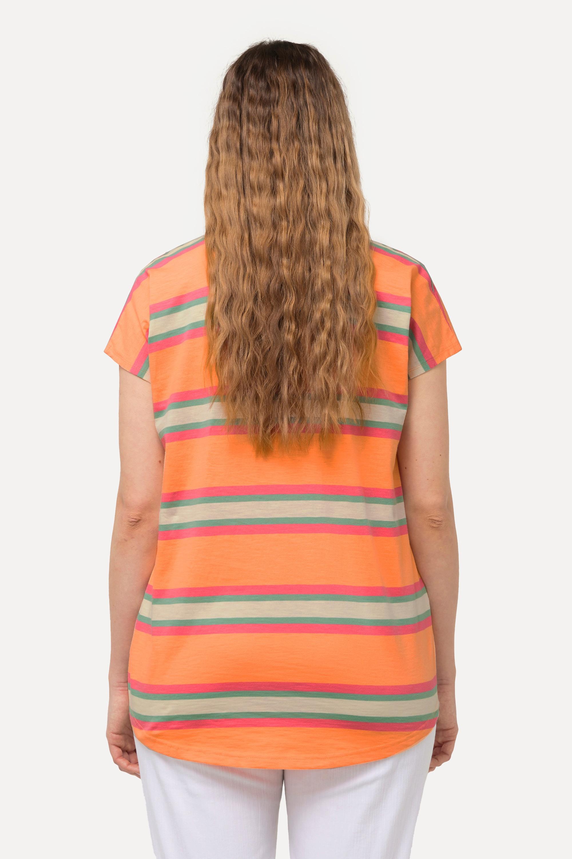 Ulla Popken Oversized Ringel Rundhals T-Shirt