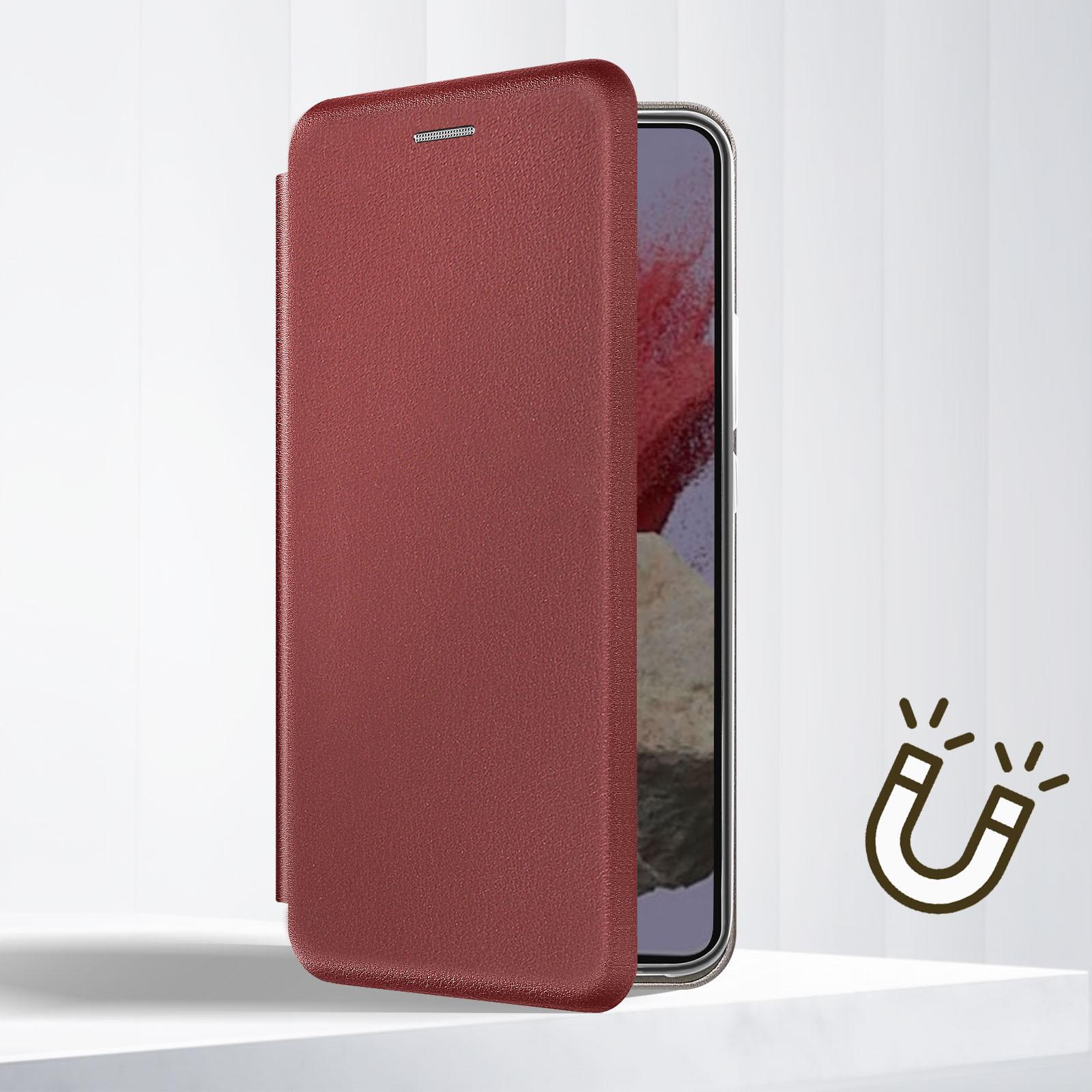 Avizar Kunstlederetui Samsung M34 5G Weinrot