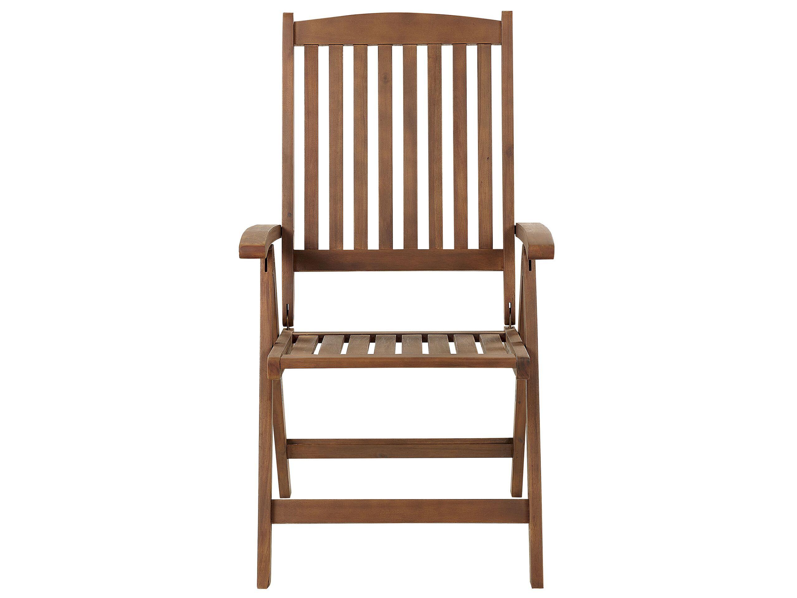 Beliani Bistro Set aus Akazienholz Rustikal AMANTEA