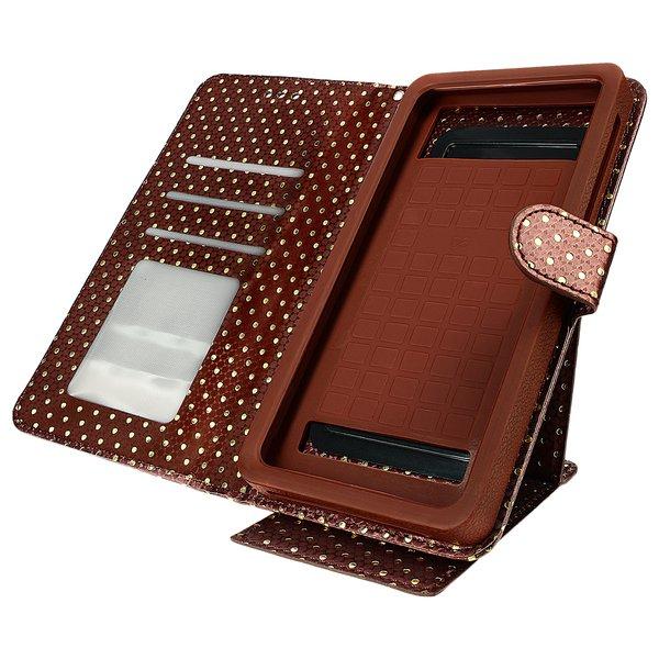 Avizar Flip Cover Tupfen Größe XXL – Braun