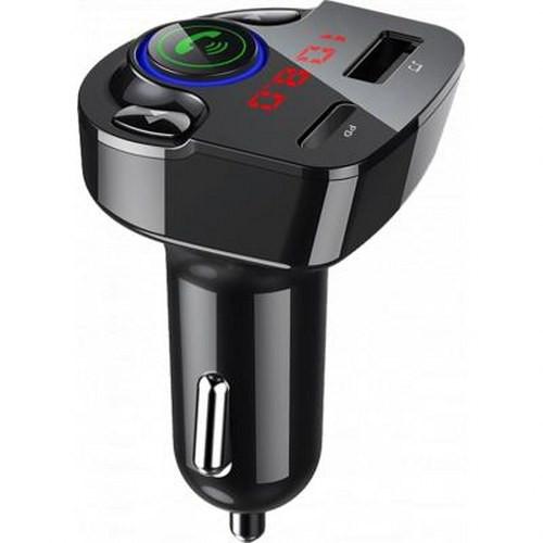 BigBen Connected Doppel-Autoladegerät USB-A + USB-C 25W mit FM-Transmitter