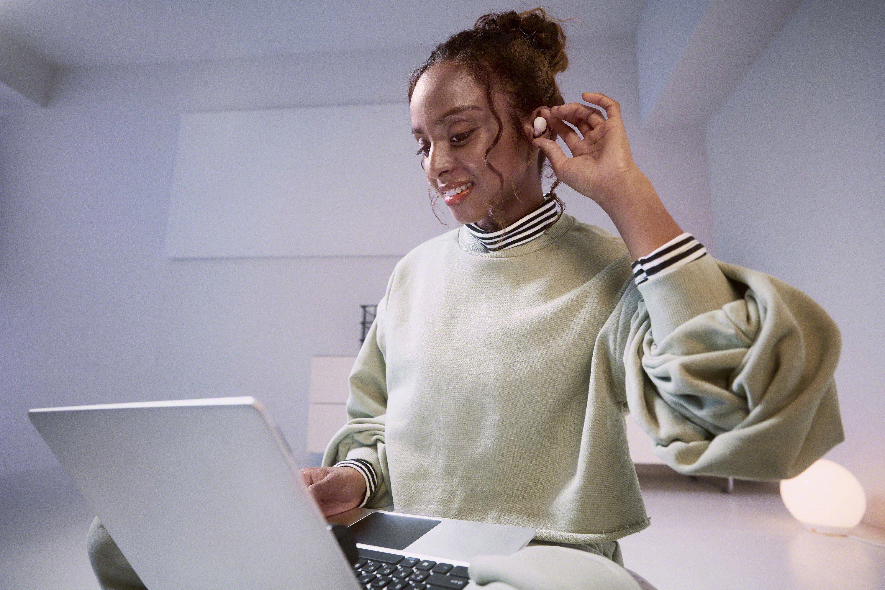 SONY LinkBuds S - True Wireless-Kopfhörer mit Mikrofon - im Ohr - Bluetooth - aktive Rauschunterdrückung - weiàŸ