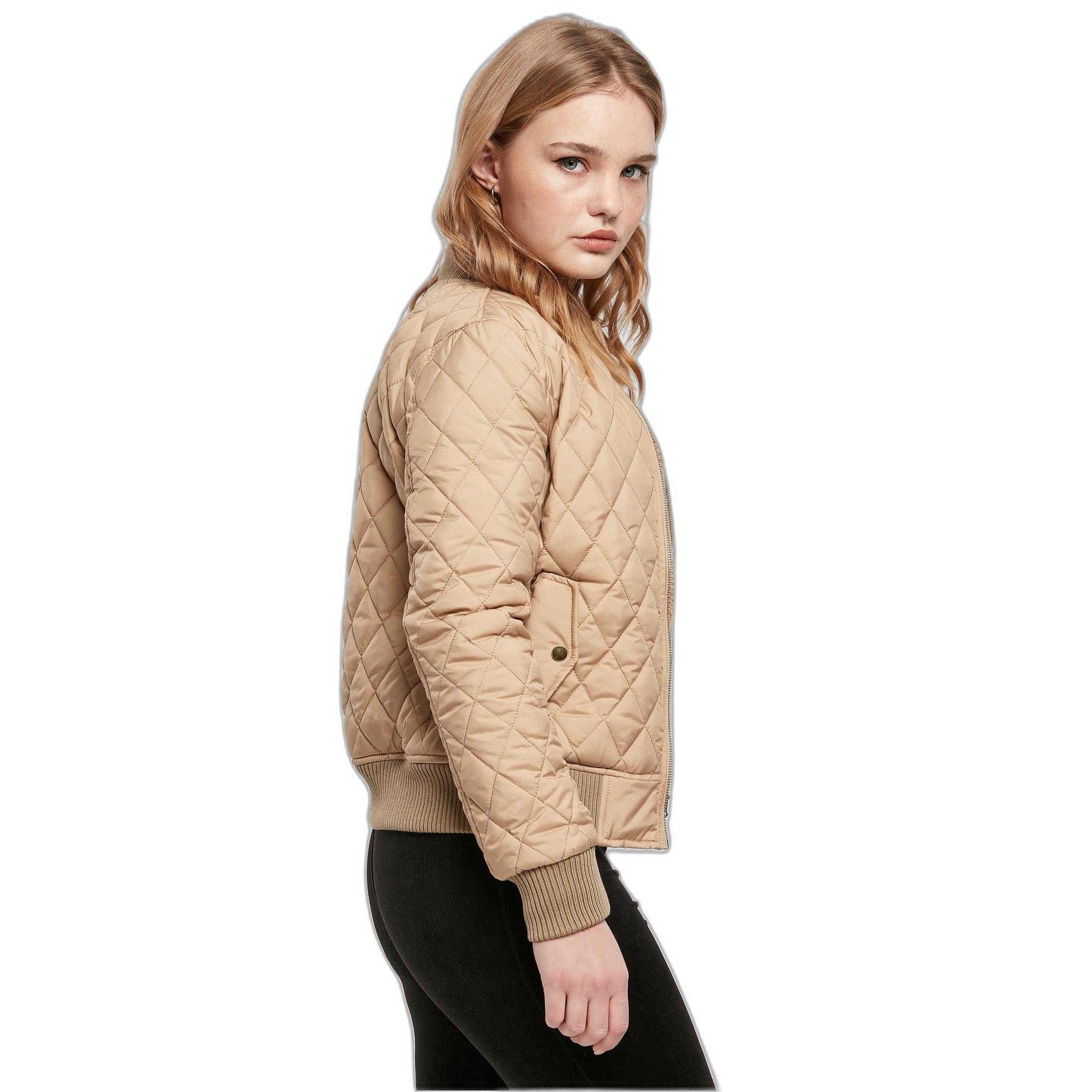 URBAN CLASSICS nylon-daunenjacke mit rautenmuster, damen