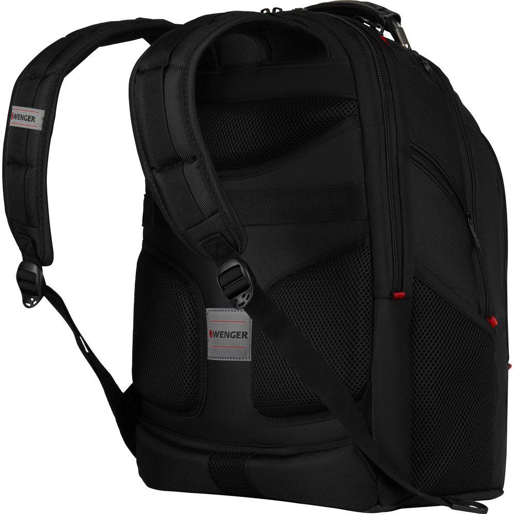 WENGER Ibex Ballistic Deluxe 16 Laptop Backpack, Black