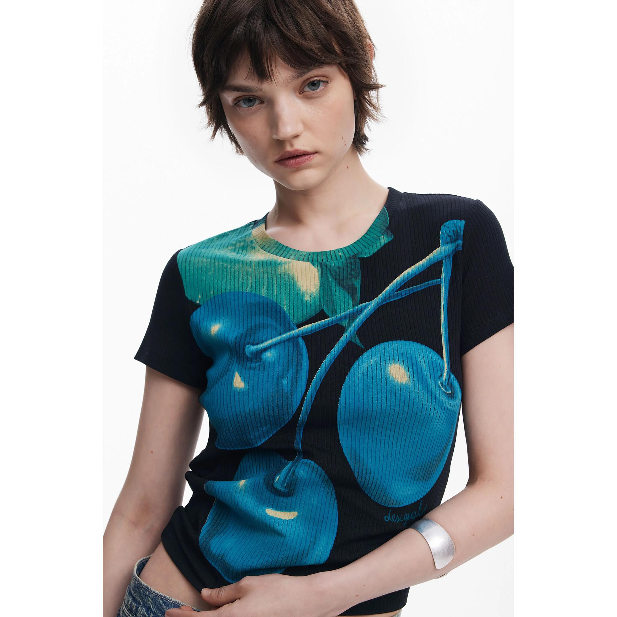 Desigual T-Shirt mit Frucht-Print