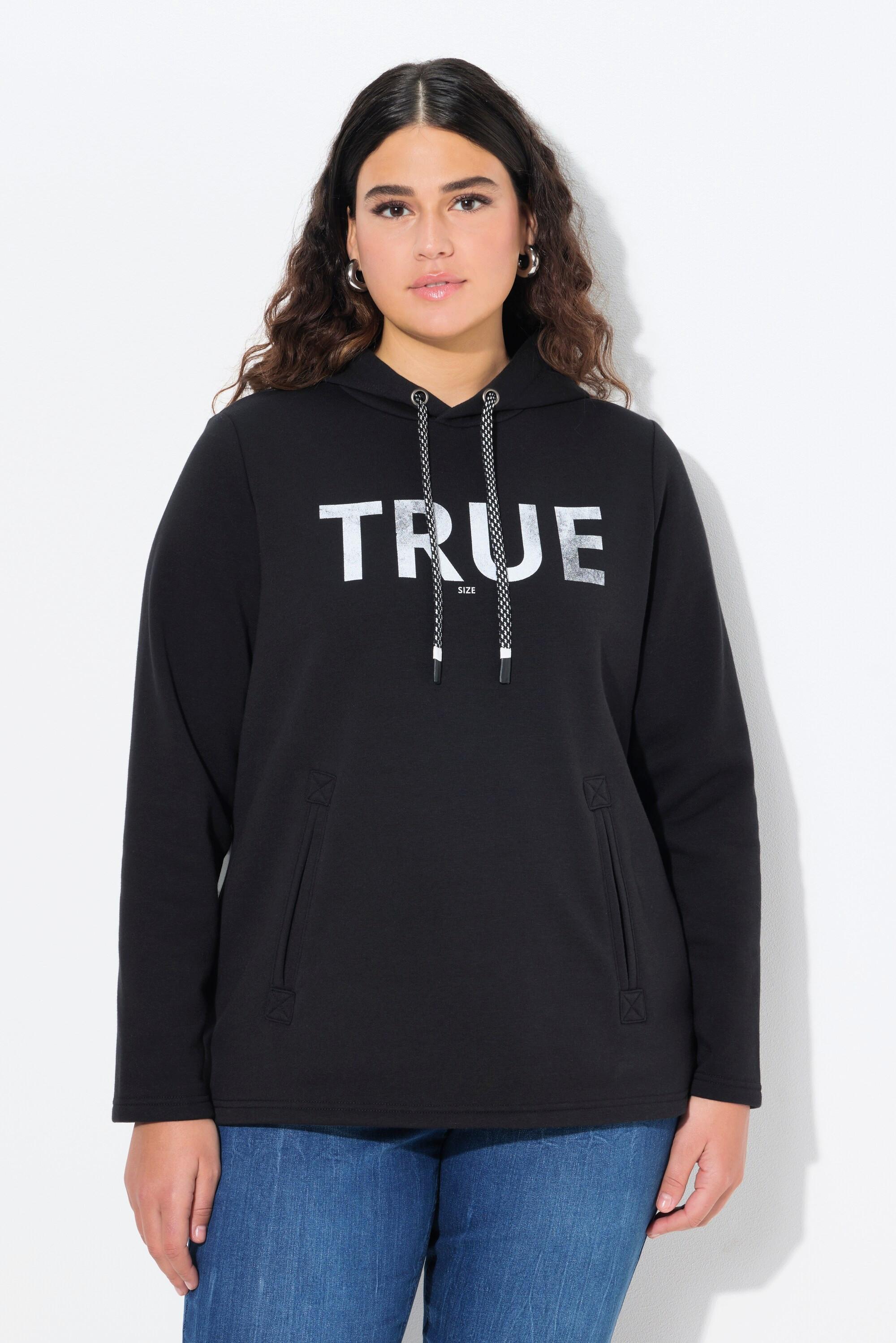 Ulla Popken Hoodie, True, Kapuze, Kordel, Taschen, Langarm