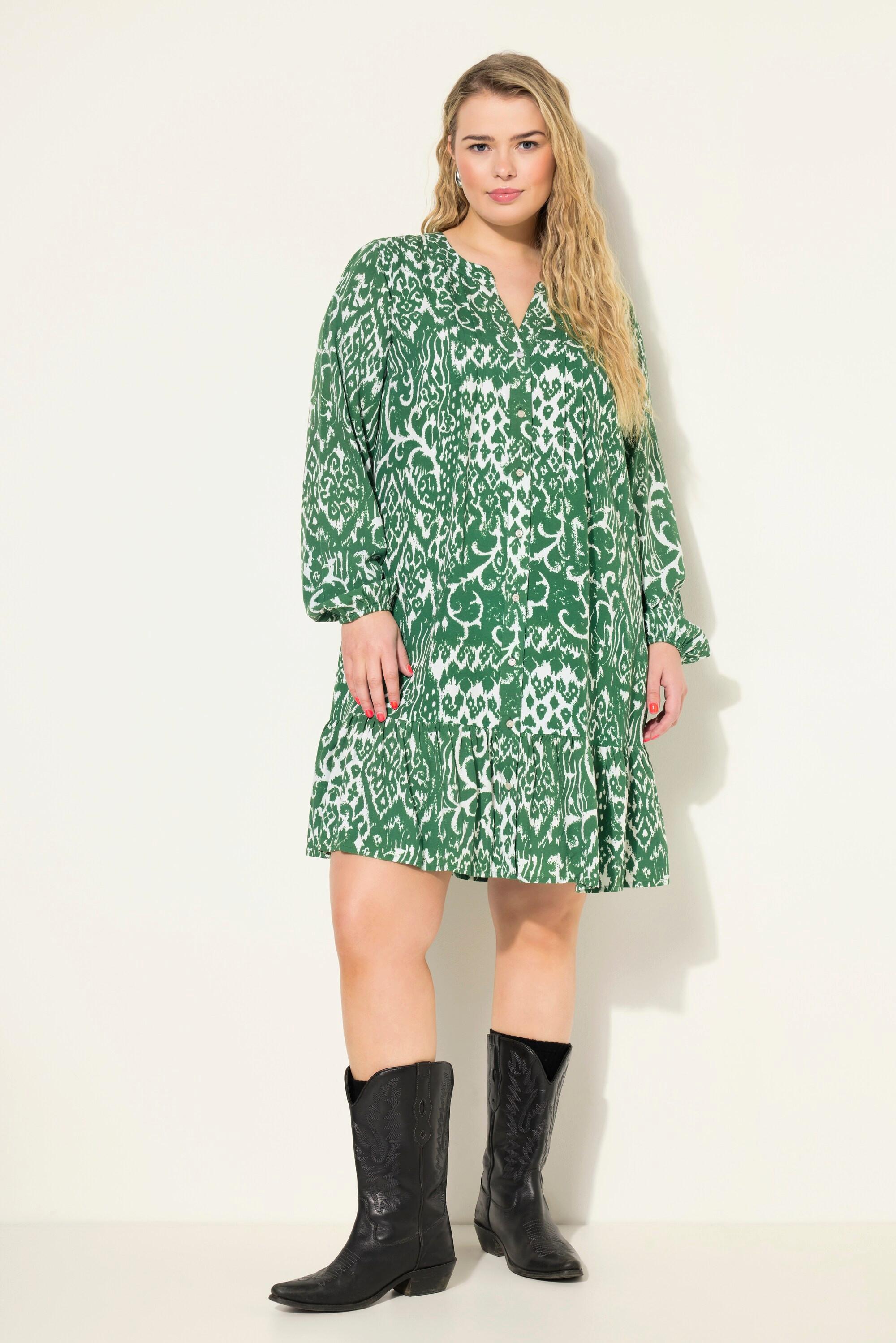 Studio Untold Kurzes Kleid Grafischer Print Ballon-Ärmel