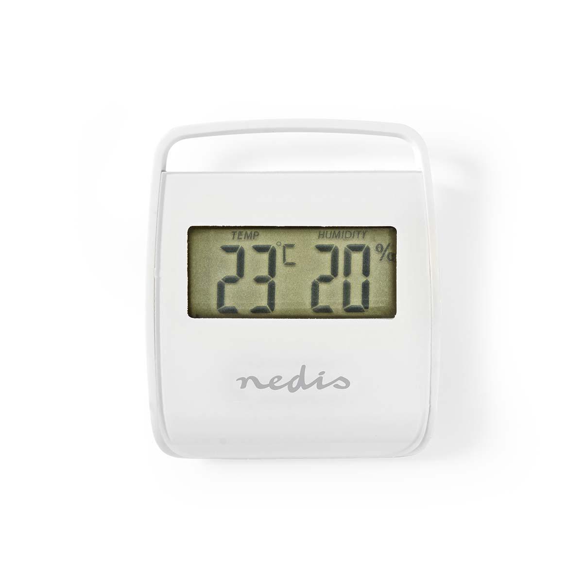 Nedis Digitales Thermometer | Innenraum | Raumtemperatur | Raumluftfeuchtigkeit | Weiß