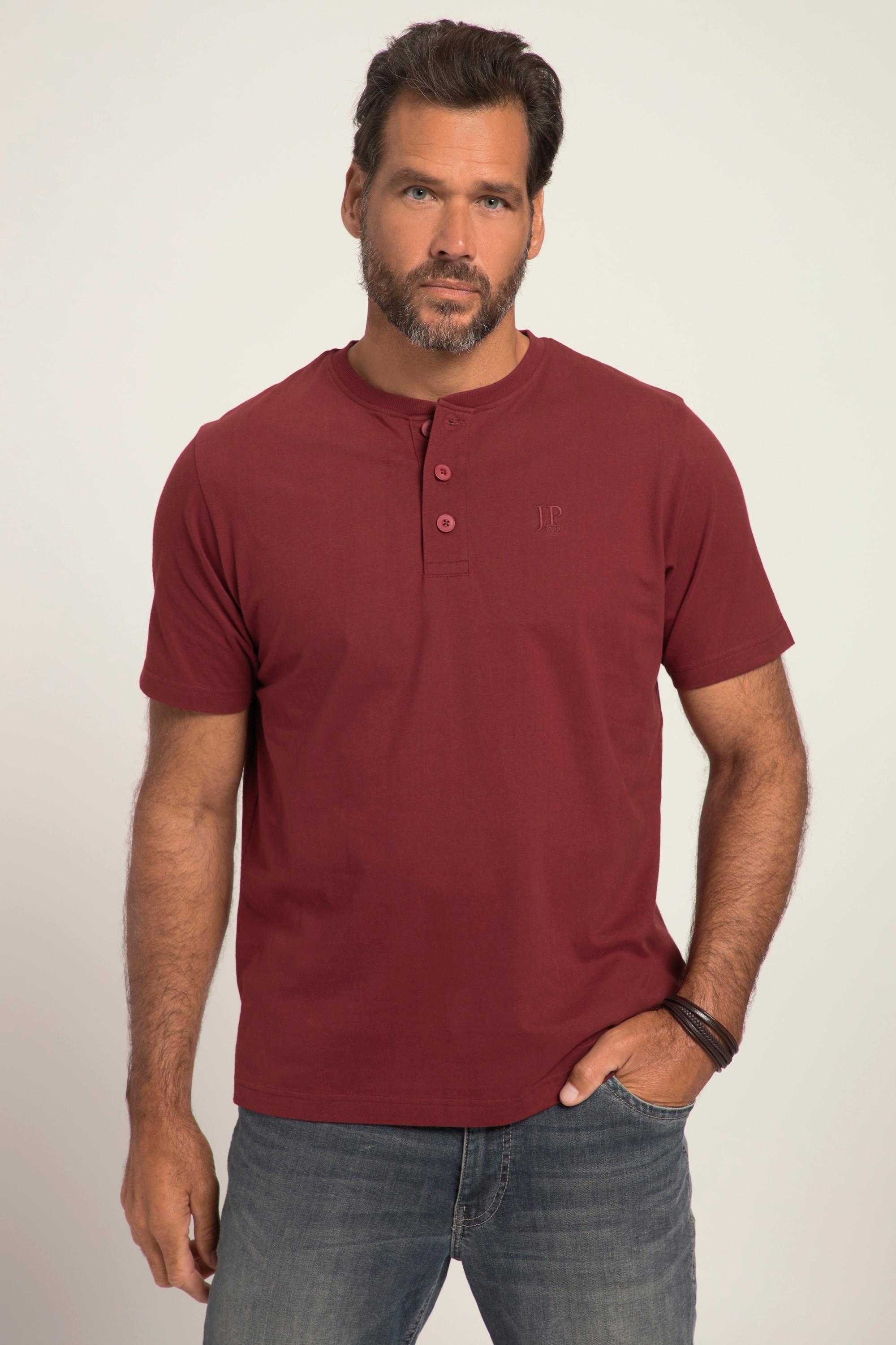 JP1880 Basic Henley 2er Pack Rundhals Knopfleiste