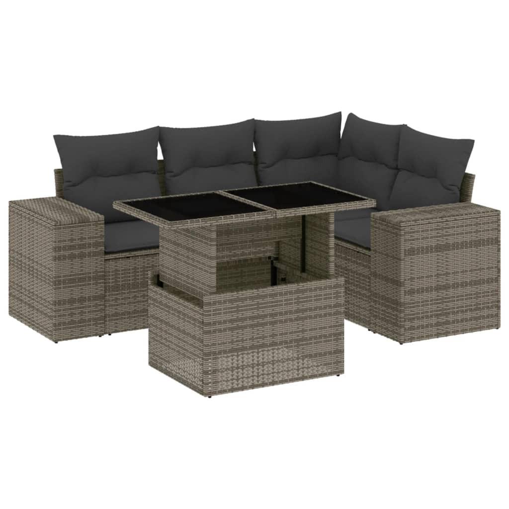 VidaXL Garten sofagarnitur poly-rattan