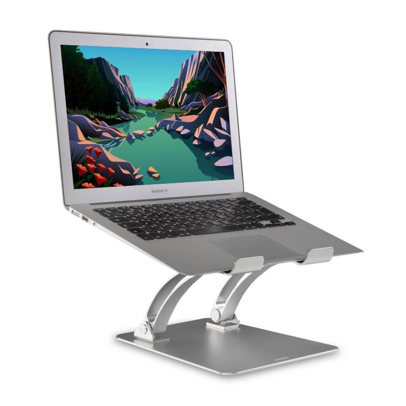 B2X DESIRE2 Laptopständer Dual Pivot Riser Verstellbares Aluminium Silber