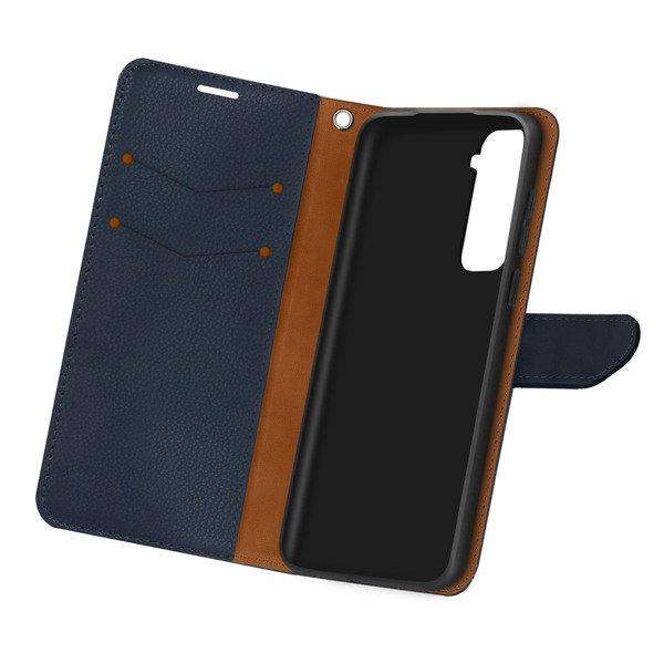 Avizar Kunstlederetui Galaxy S21 Dunkelblau
